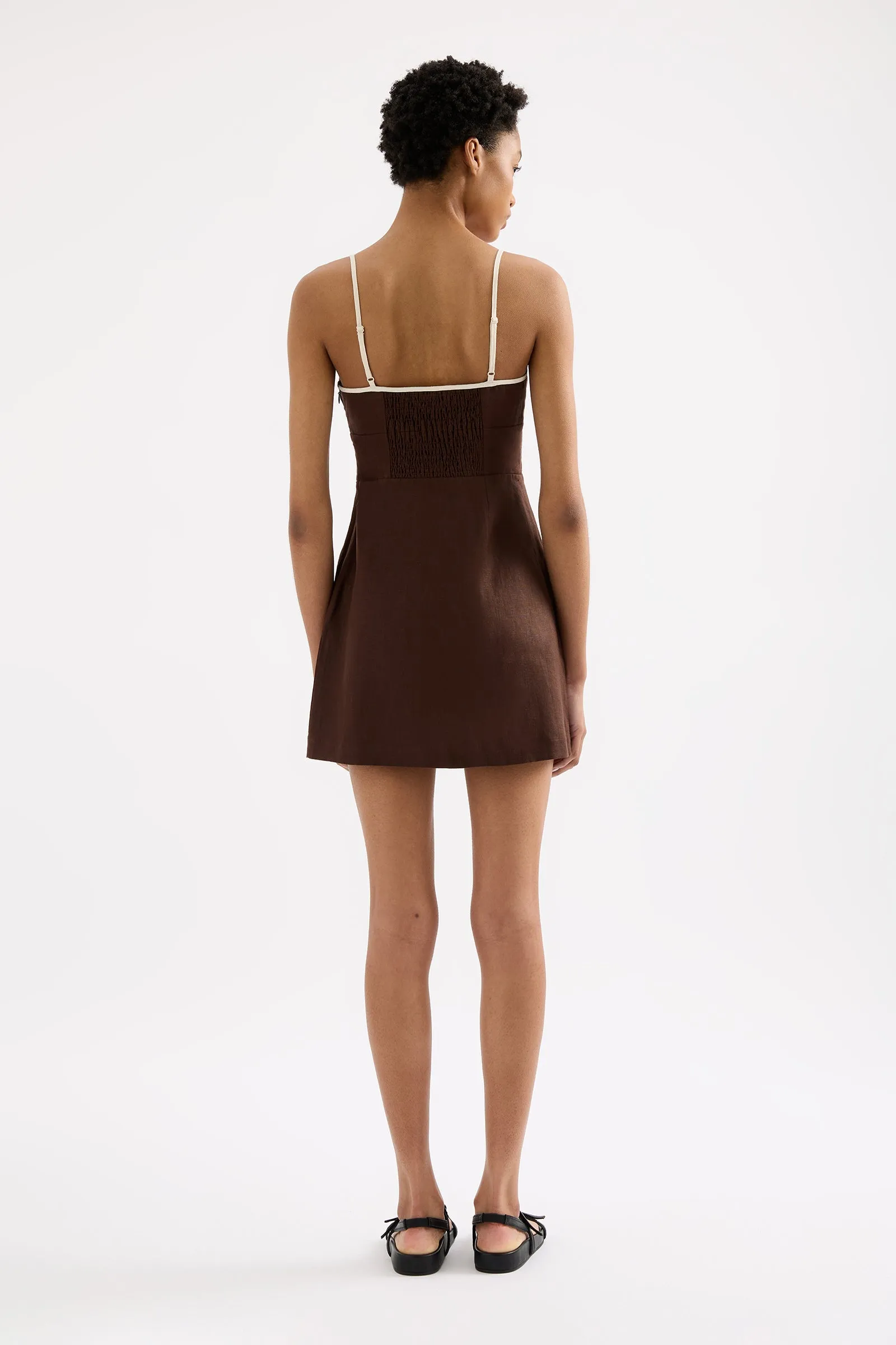 BRIA LINEN MINI DRESS