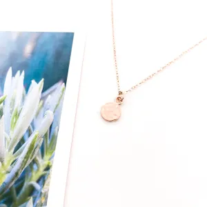Brielle Textured Vermeil Charm Necklace | Rose Gold