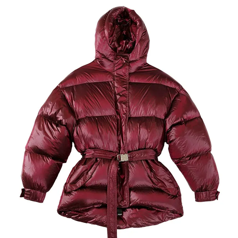 Burgundy Puffer Jacket