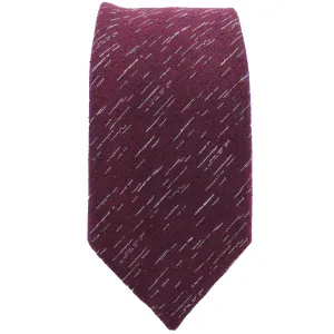 Burgundy Wool Textured Tie