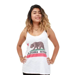 California Republic Vintage California Flag Loose Fit Tank Top