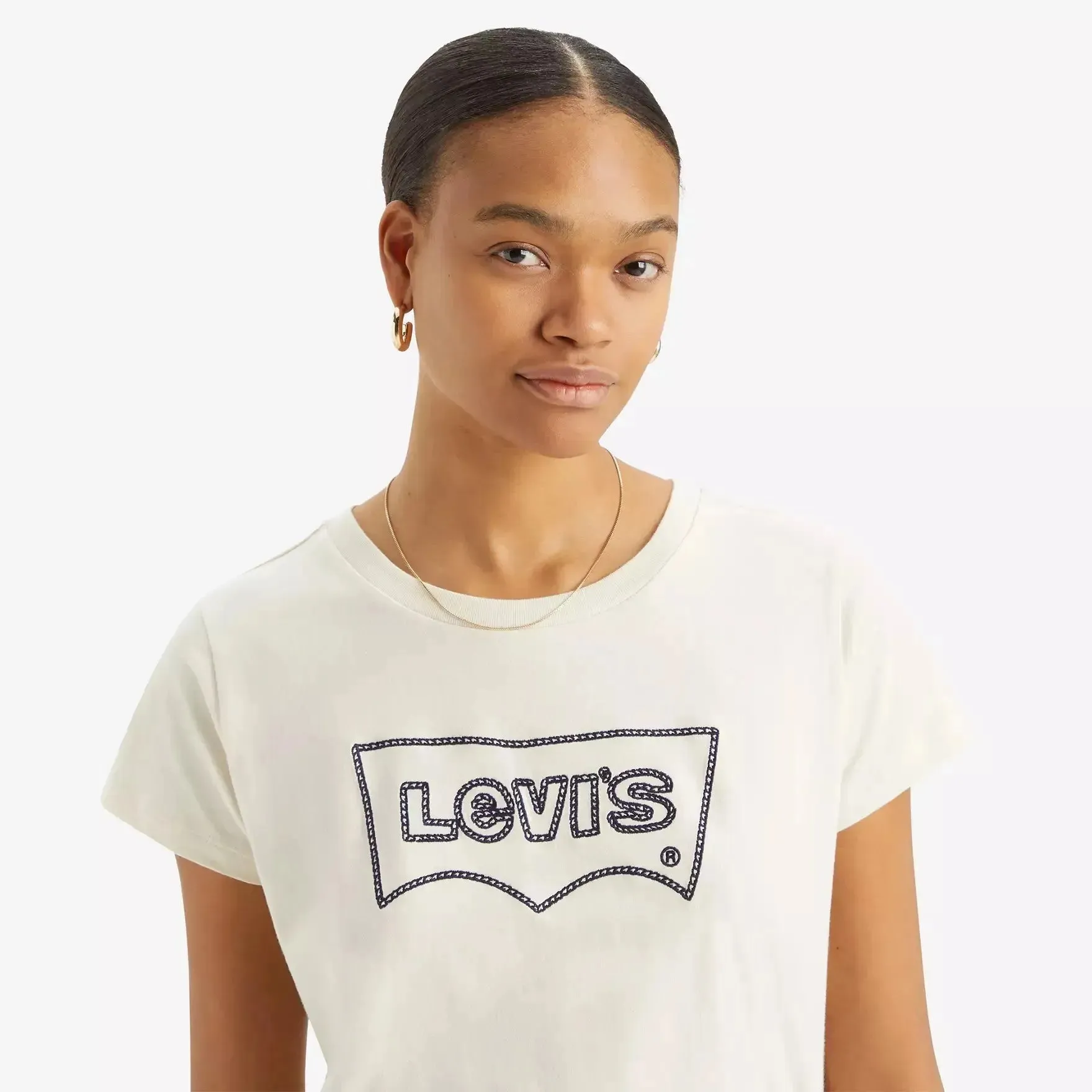 Camiseta Levi's® Gráfica Boxy Crema