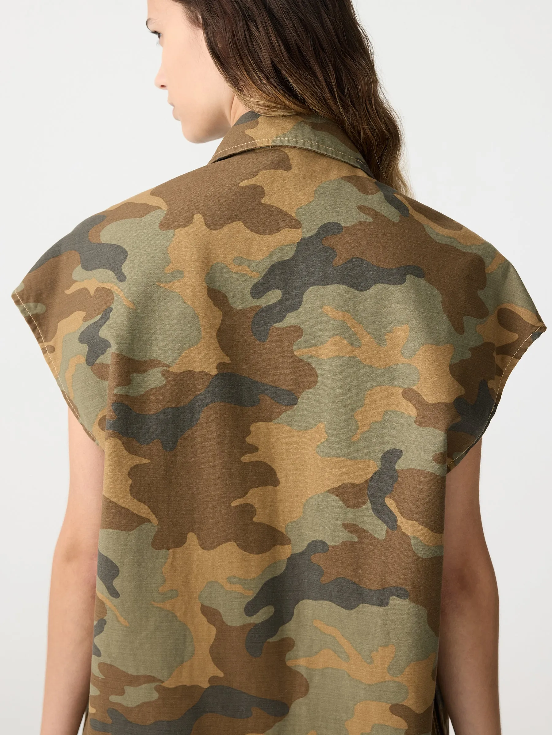 Camo Zip Front Dress