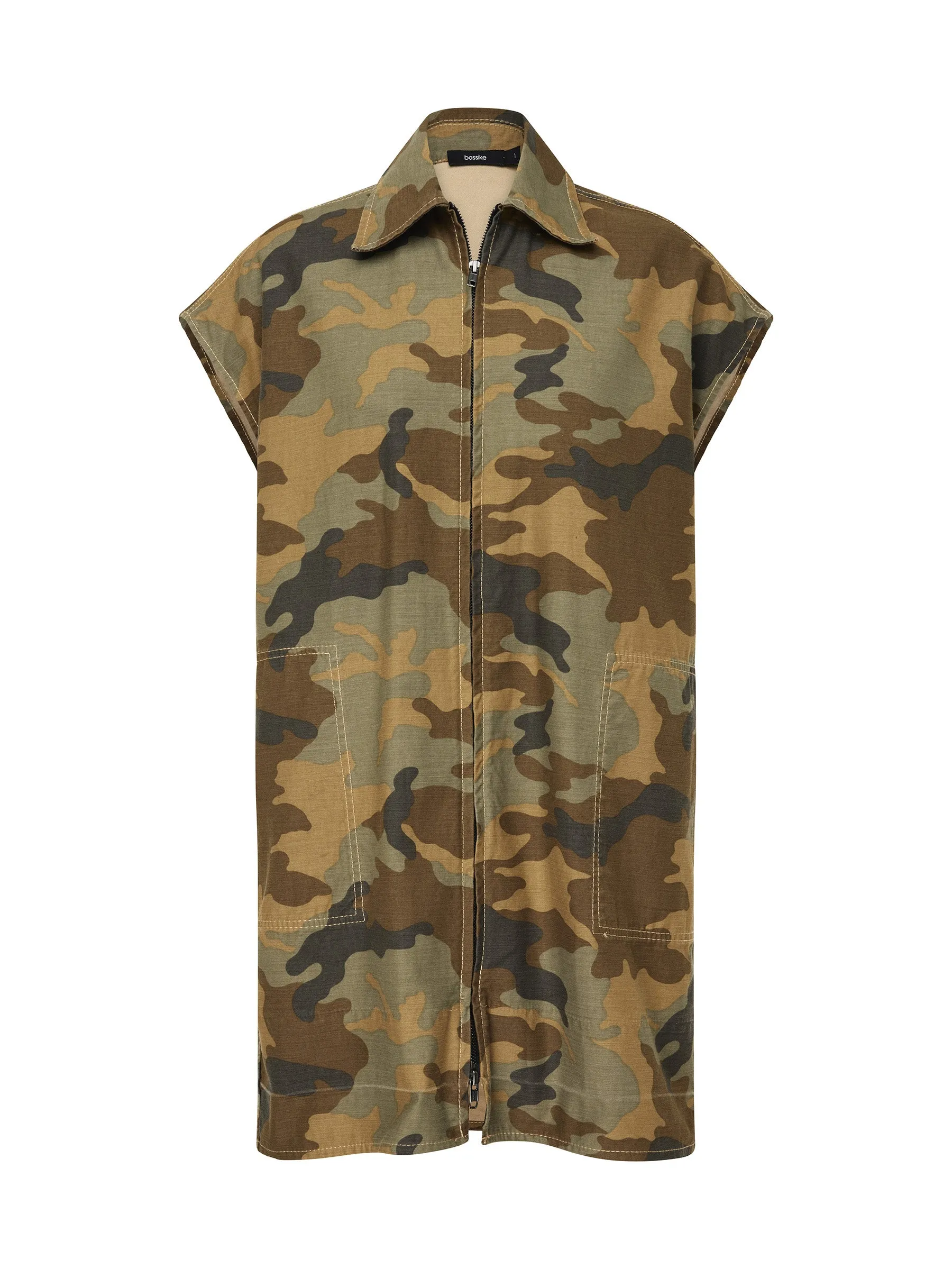 Camo Zip Front Dress