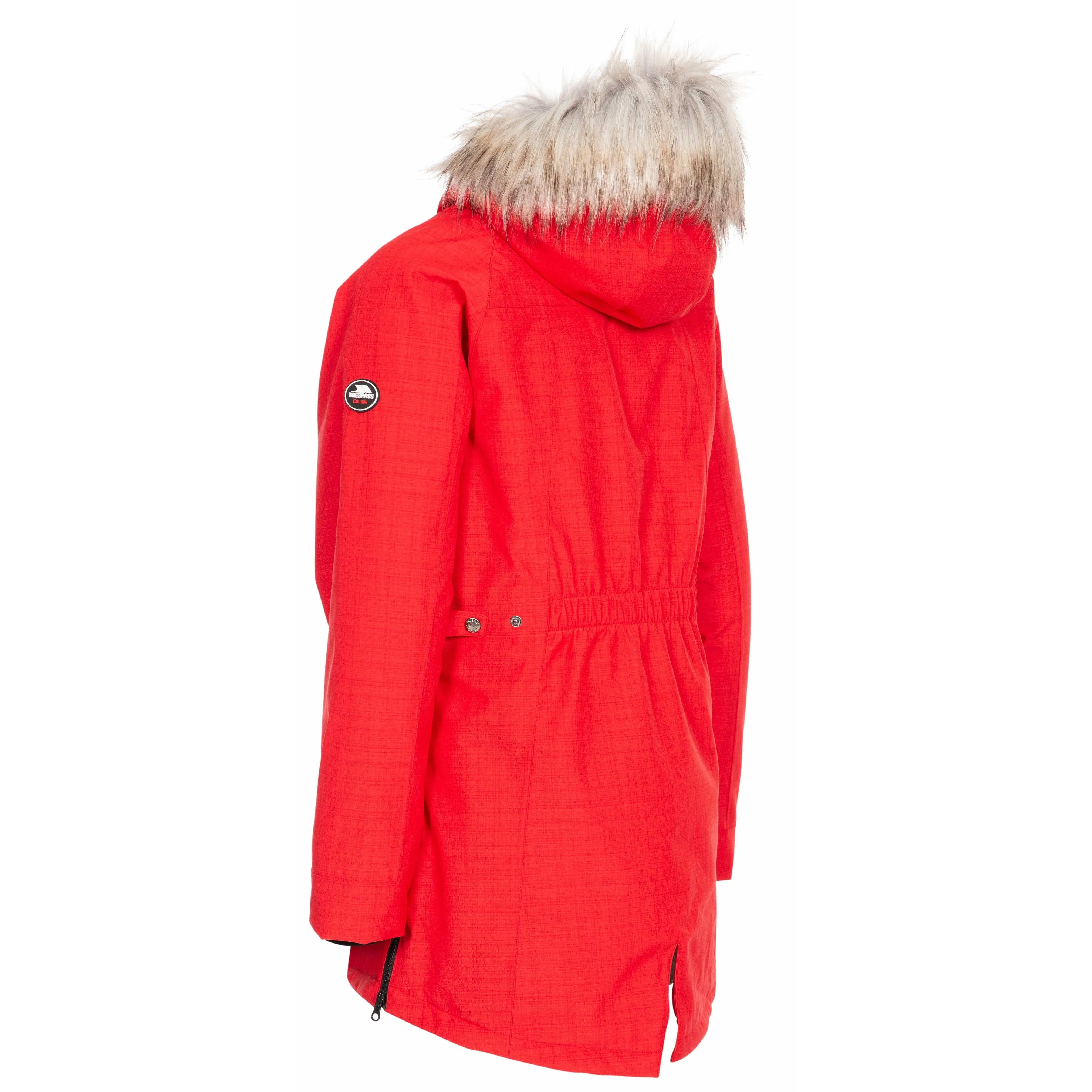 Caption Women's Padded Waterproof Parka Jacket in Red