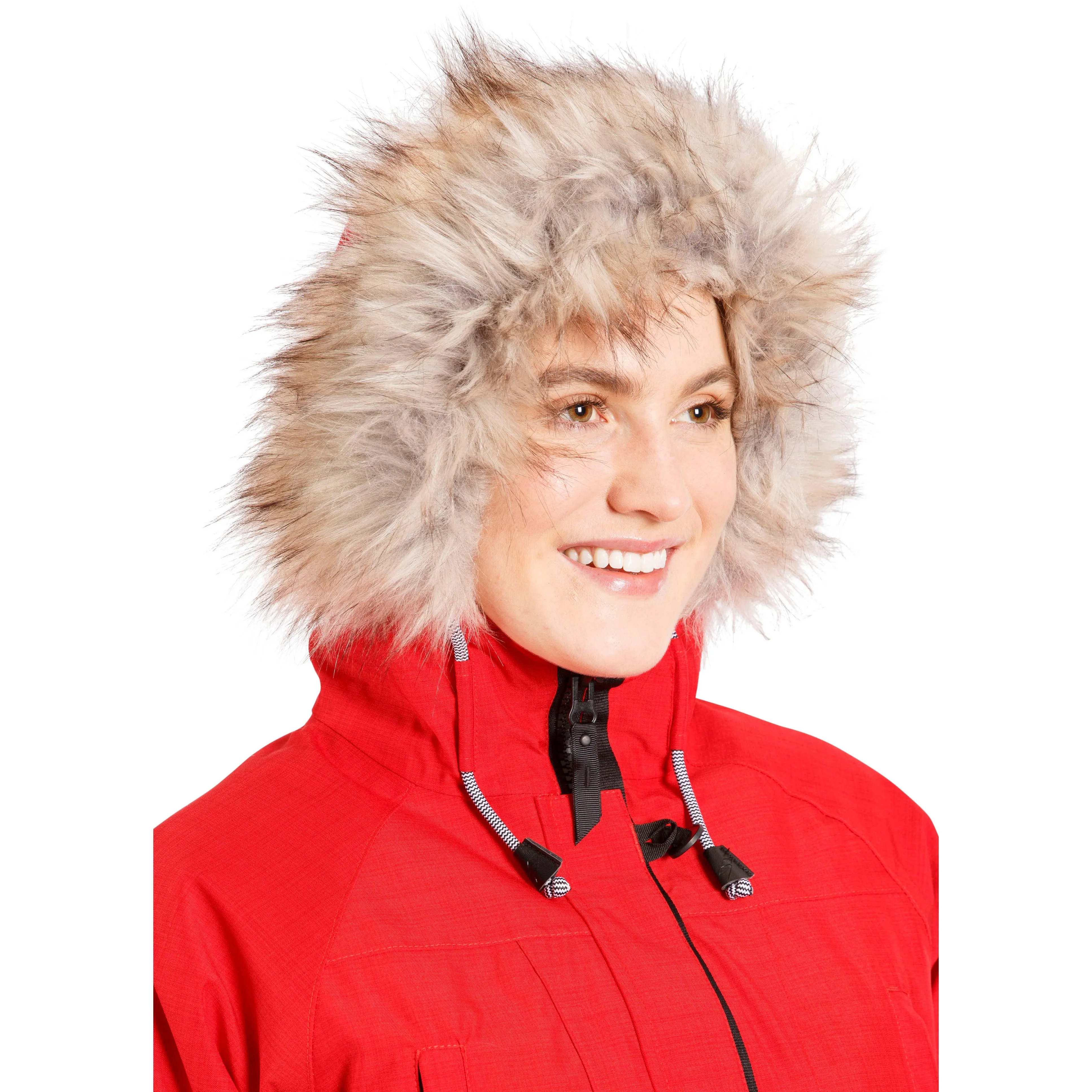 Caption Women's Padded Waterproof Parka Jacket in Red