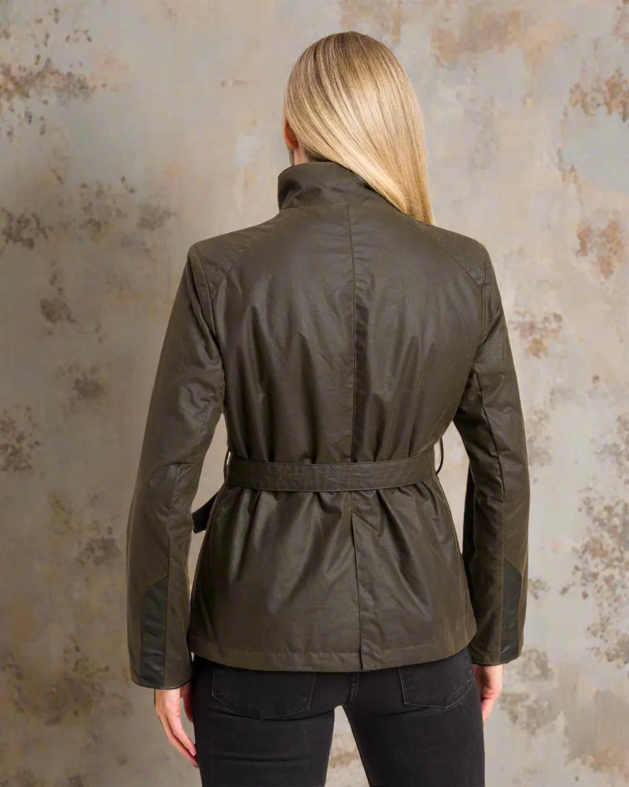 Cara Utility Wax Jacket - Olive