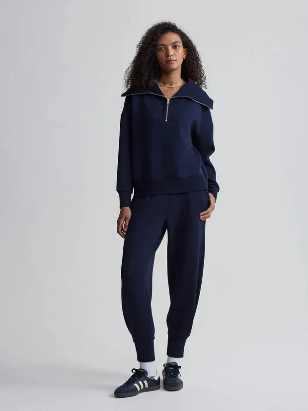 Catherine Half Zip Sweat - Sky Captain