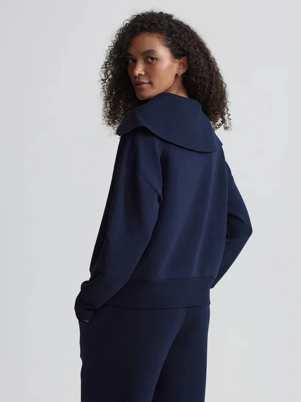 Catherine Half Zip Sweat - Sky Captain