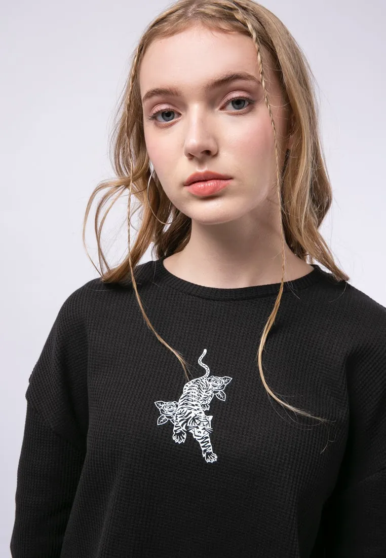 Check Textured Sweatshirt