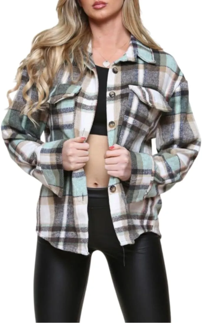 Checked Shirt Boyfriend Shacket Casual Jacket