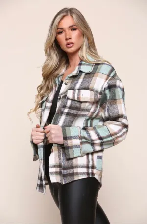 Checked Shirt Boyfriend Shacket Casual Jacket