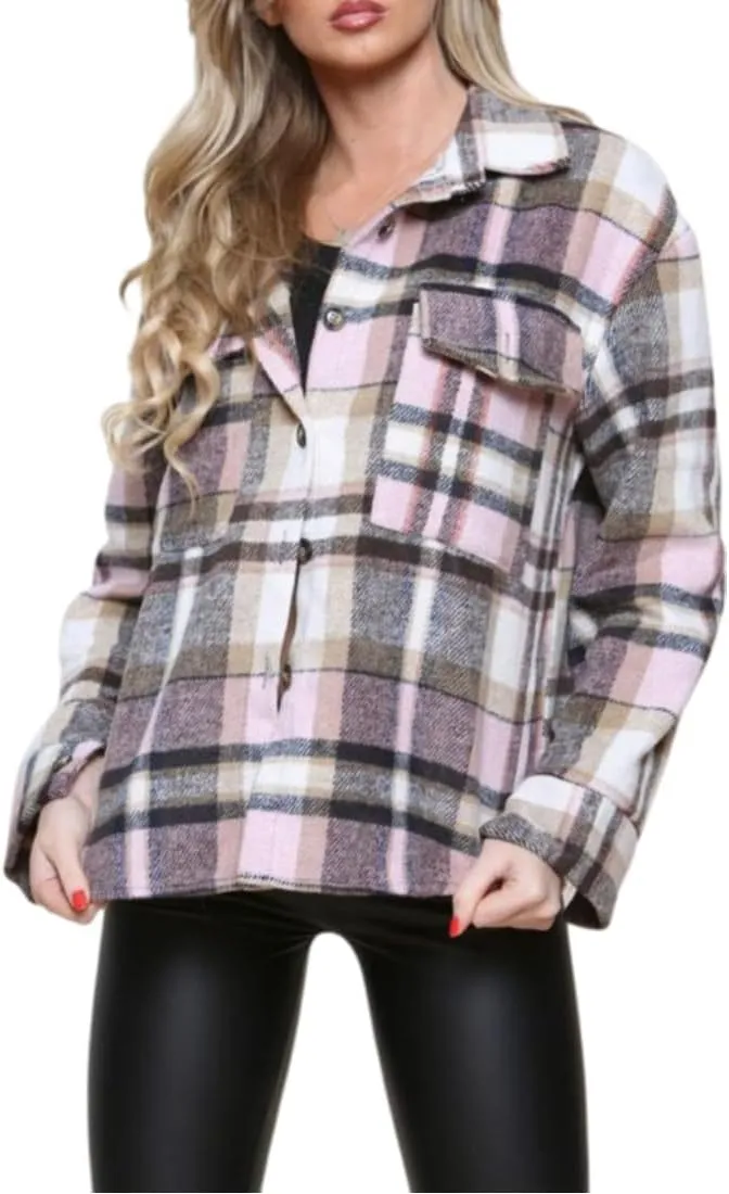 Checked Shirt Boyfriend Shacket Casual Jacket