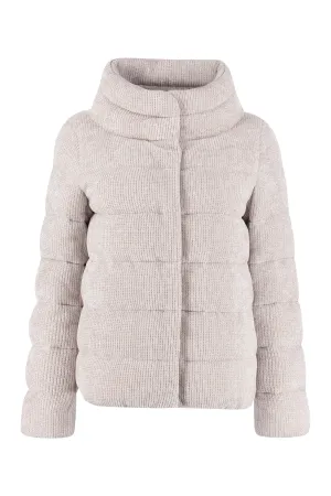 Chenille down jacket