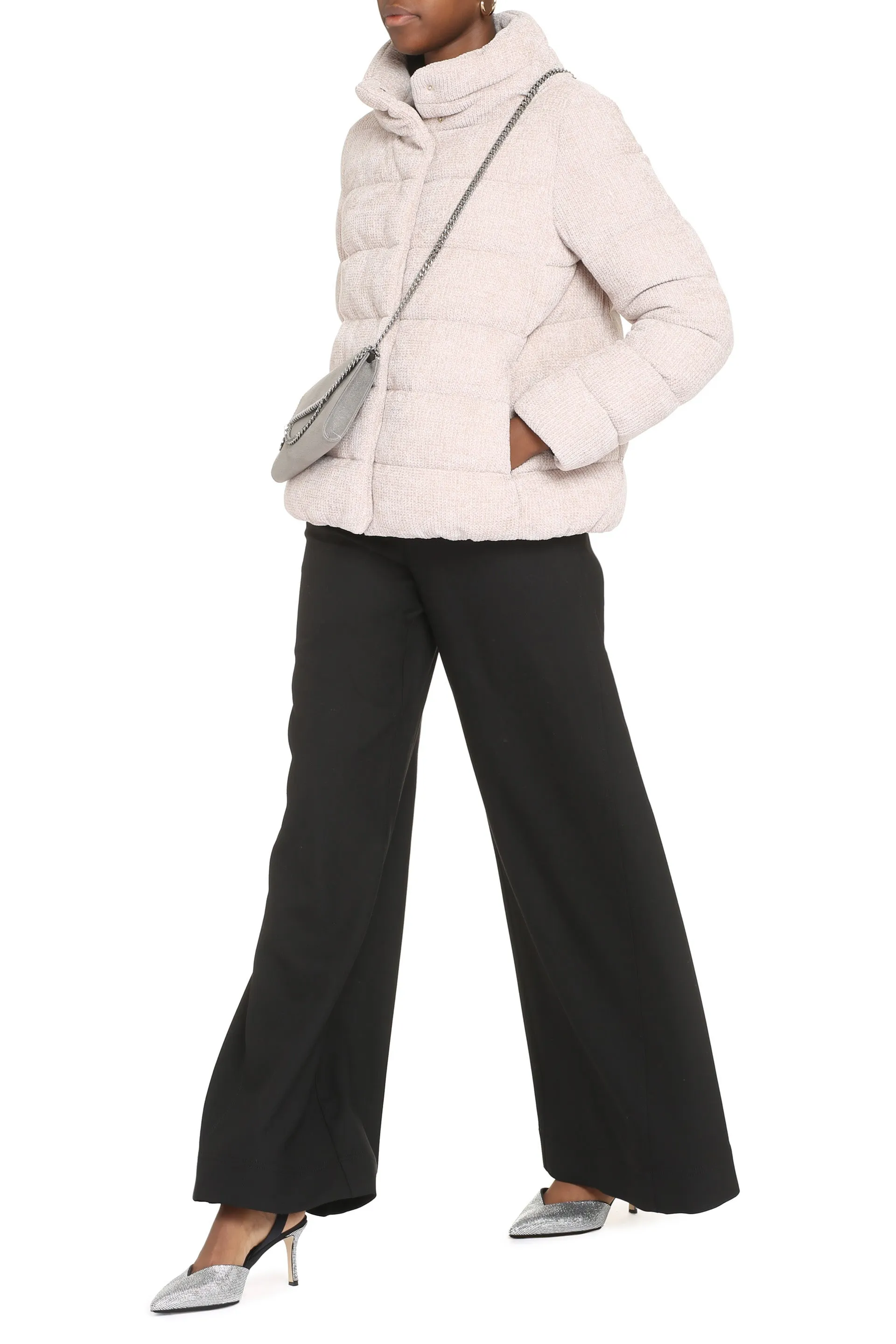 Chenille down jacket