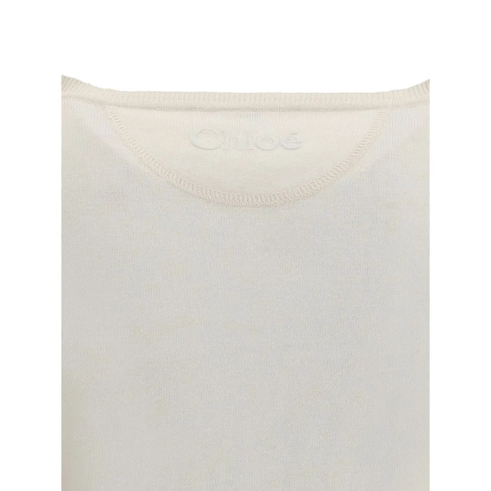 Chloé Linen Henley Long Sleeve Jersey