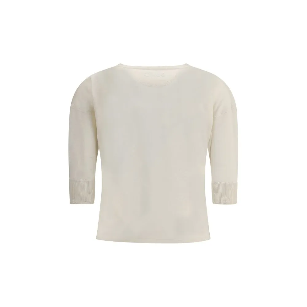 Chloé Linen Henley Long Sleeve Jersey