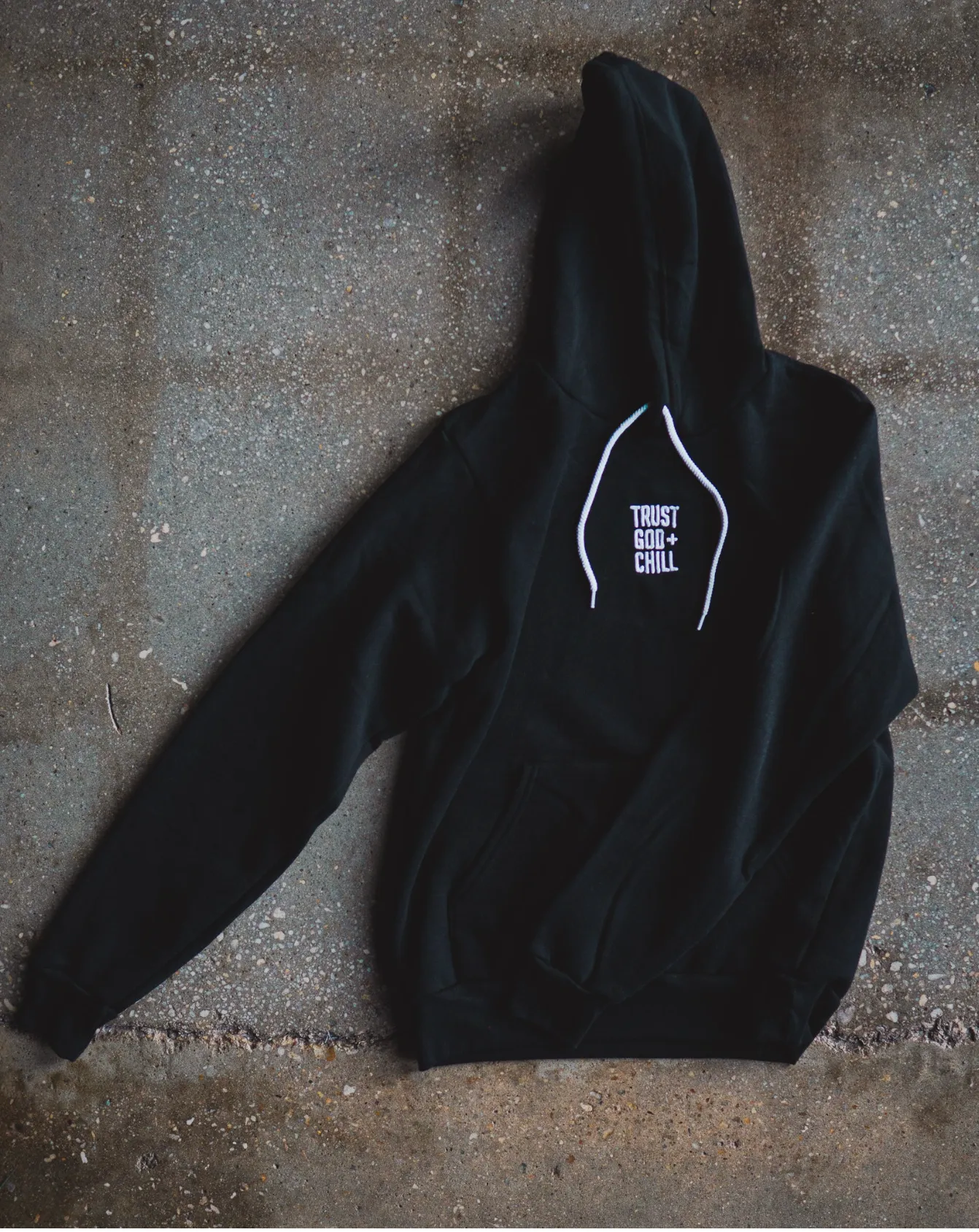 (CLEARANCE) Trust God   Chill Embroidered Kids Hoodie