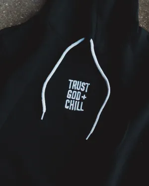 (CLEARANCE) Trust God   Chill Embroidered Kids Hoodie