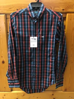 CLMPC164M-L-Bk/Rd/Bl Shirt Wrangler 20X Competition L/S
