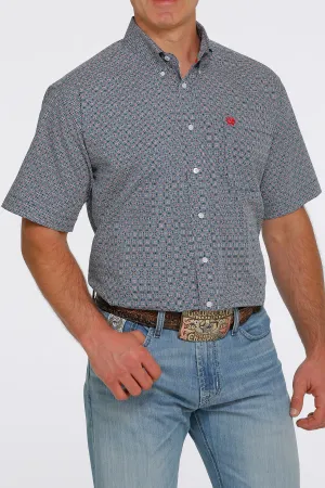 CLMTW1111409 Navy Mens Cinch S/S Shirt Print