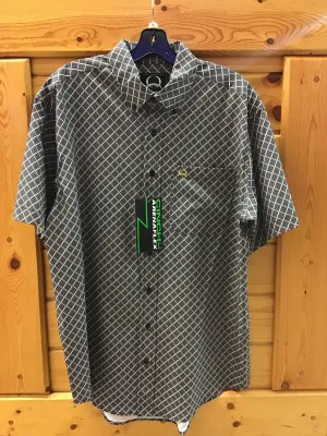 CLMTW1704072-M-Black Cinch Shirt S/S Geo Print Arena Flex