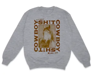 CLPEDRO-090  Ladies Cowboy Sh*t Crew Neck Pedro Horse Head