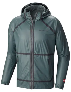 Columbia Men Olive Outdry EX Reversible Rain Jacket