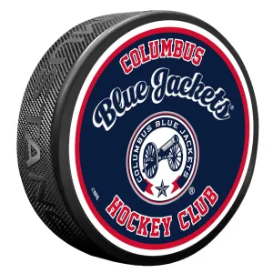 Columbus Blue Jackets Puck | Retro Script