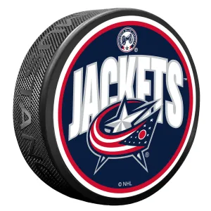 Columbus Blue Jackets Puck | Wordmark
