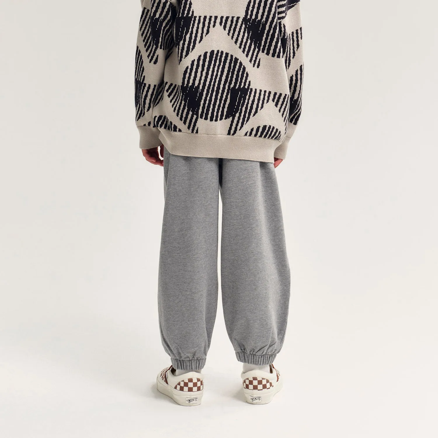 Cotton Balloon Pant - Grey Melange