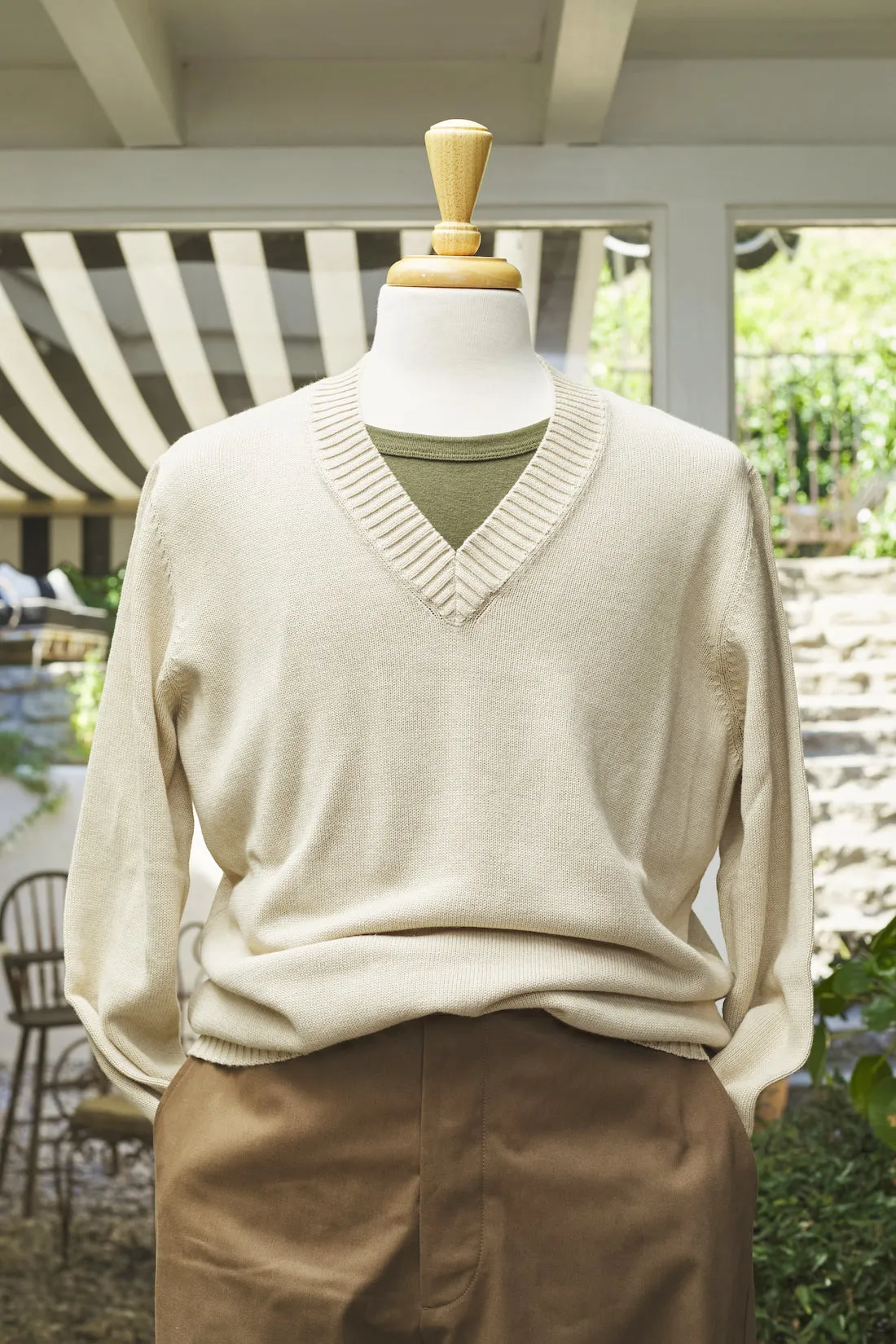 Cotton Deep V-Neck