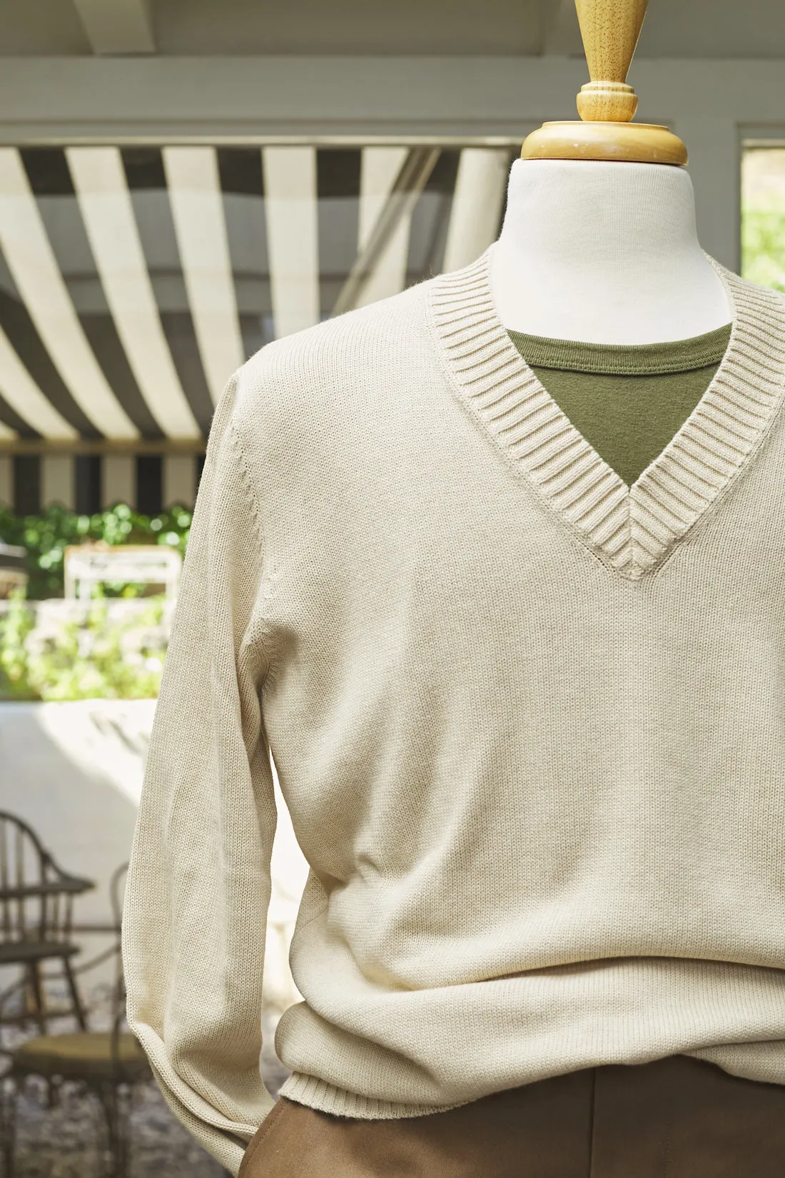 Cotton Deep V-Neck