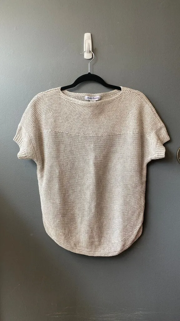 Cotton Linen Short Sleeve Sweater
