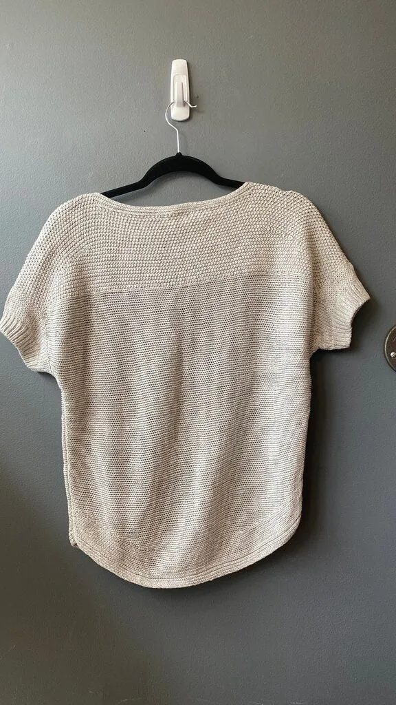 Cotton Linen Short Sleeve Sweater