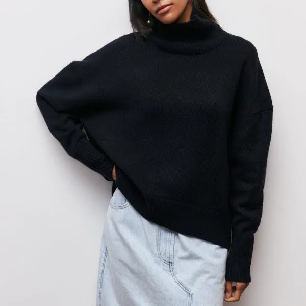 Cotton - oversized sweater with turtleneck