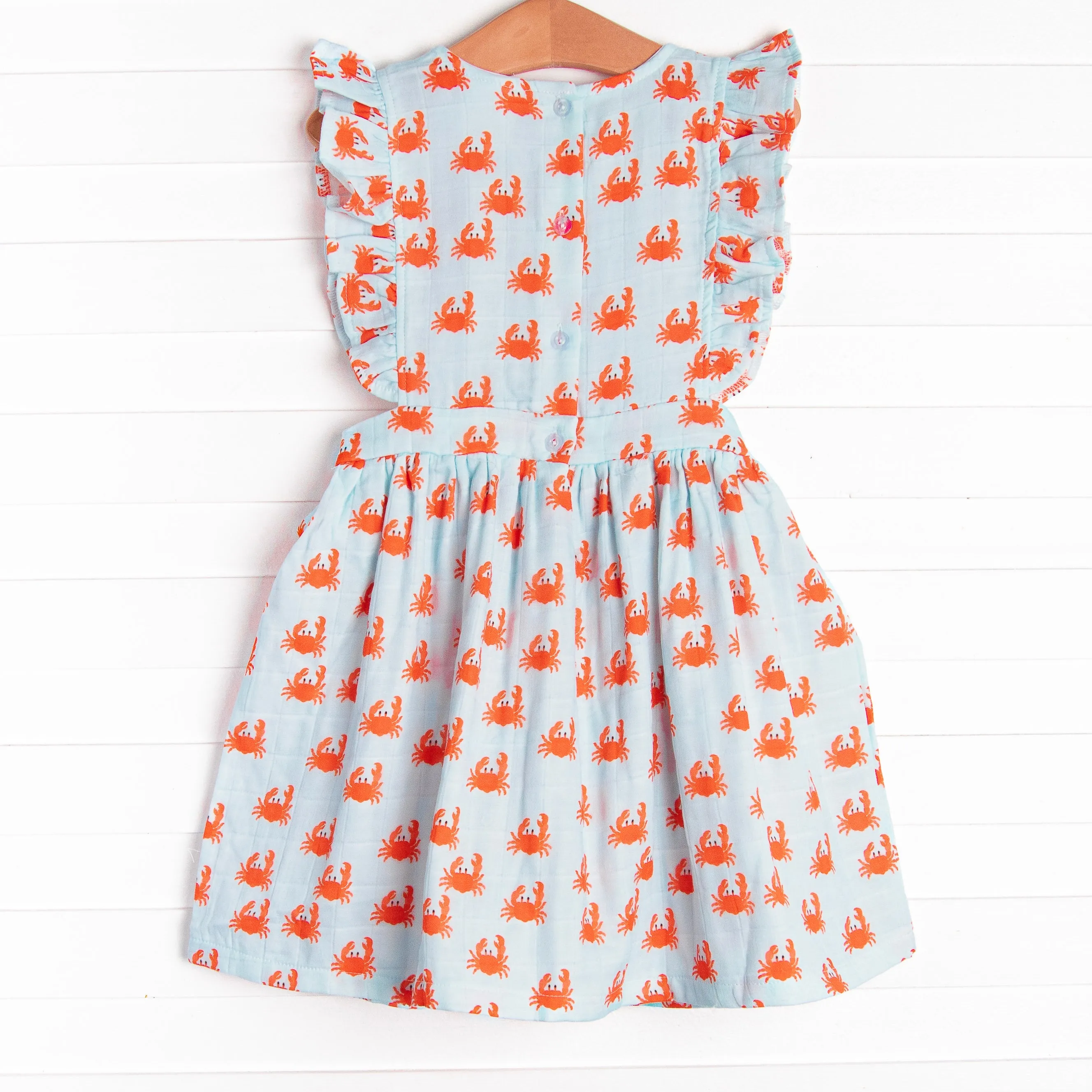 Crab Island Muslin Dress, Red