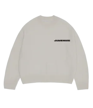 Cream Juvenile Logo Knit Sweater