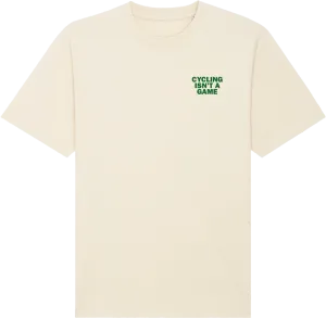 Cycling isn't a game oversized unisex cycling T-shirt (natural - green)