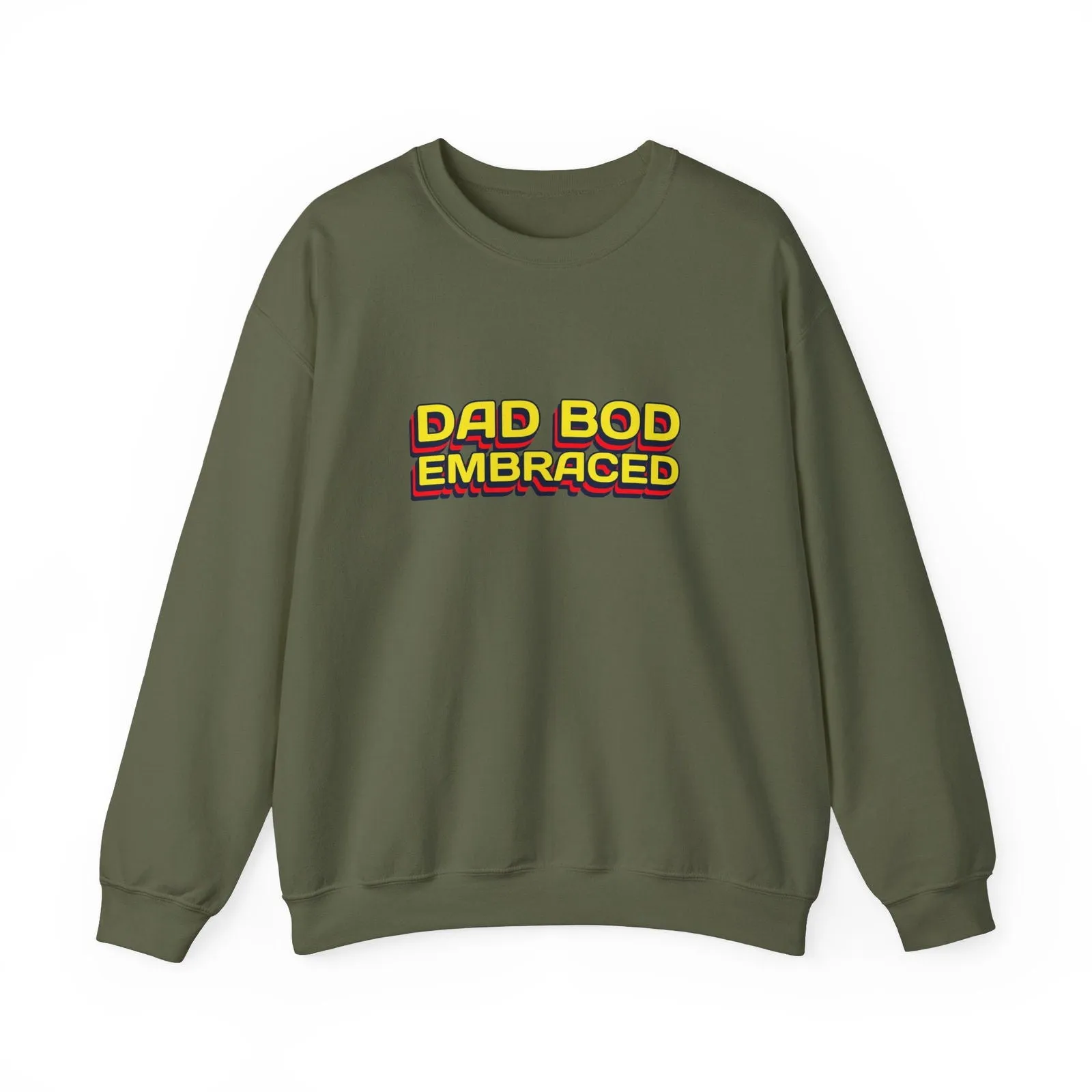 Dad Bod Embraced Dad Joke Unisex Heavy Blend™ Crewneck Sweatshirt