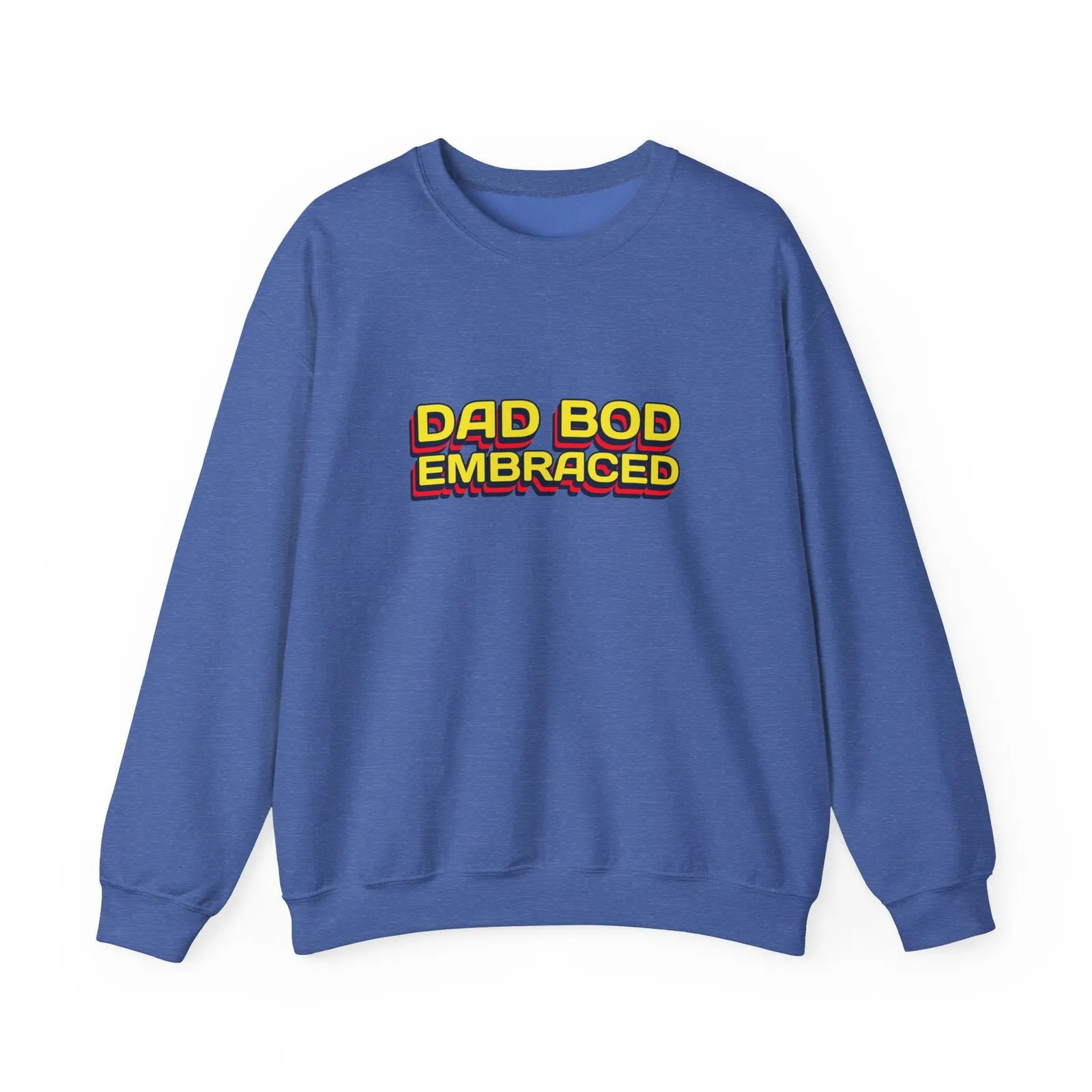 Dad Bod Embraced Dad Joke Unisex Heavy Blend™ Crewneck Sweatshirt