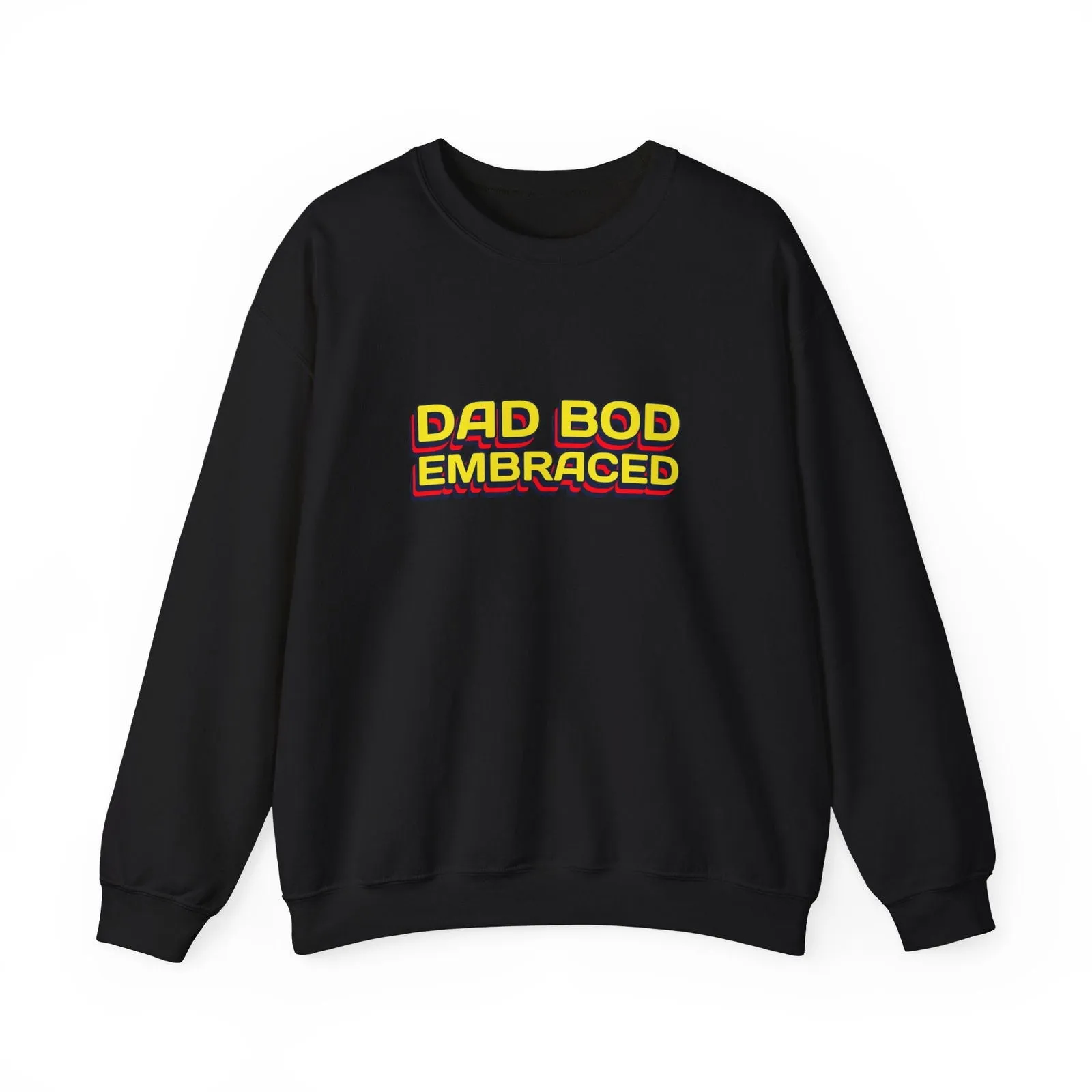 Dad Bod Embraced Dad Joke Unisex Heavy Blend™ Crewneck Sweatshirt