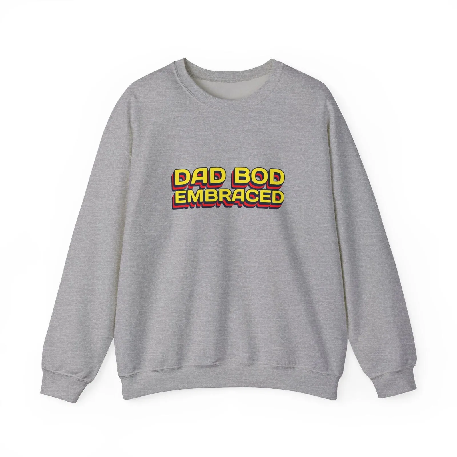 Dad Bod Embraced Dad Joke Unisex Heavy Blend™ Crewneck Sweatshirt