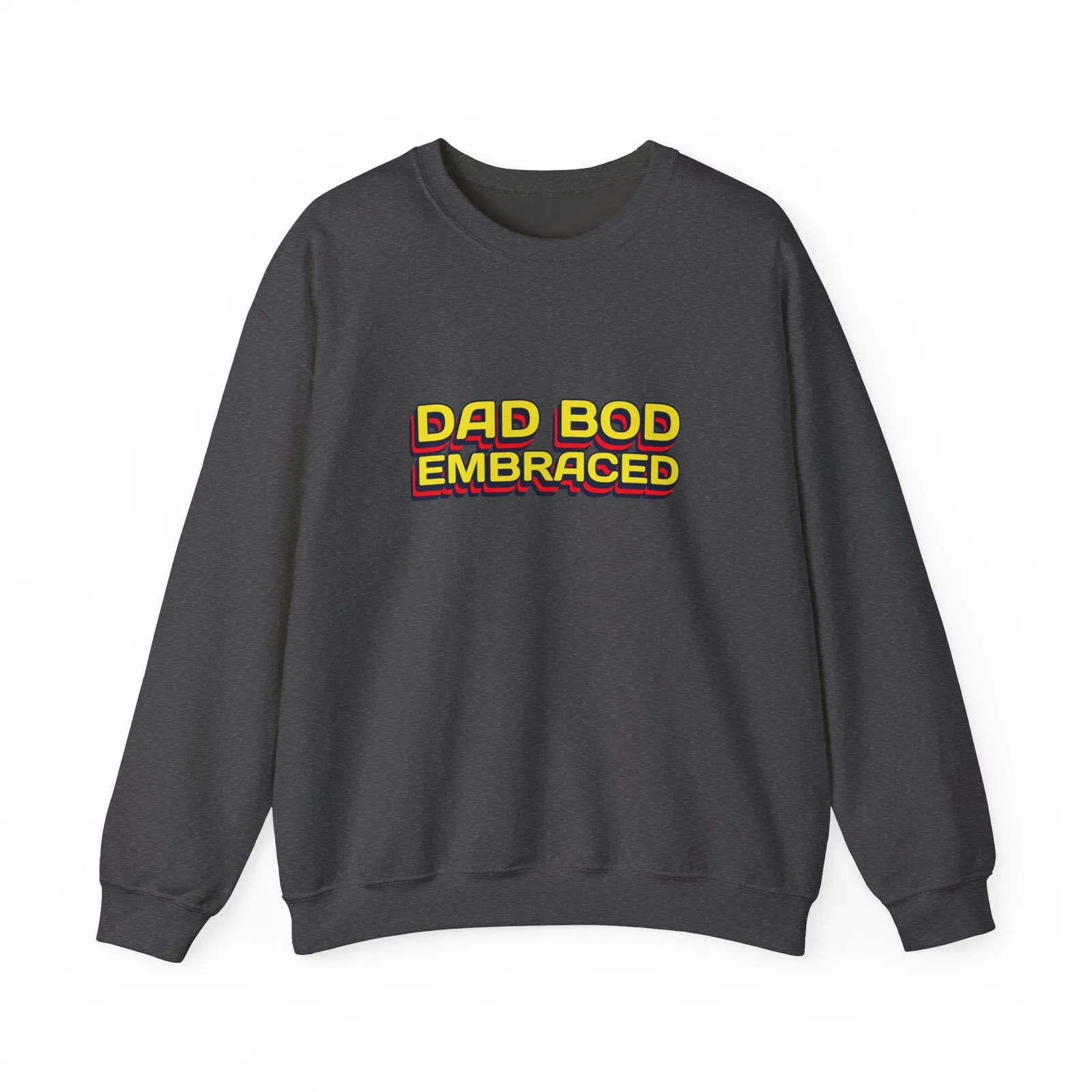Dad Bod Embraced Dad Joke Unisex Heavy Blend™ Crewneck Sweatshirt