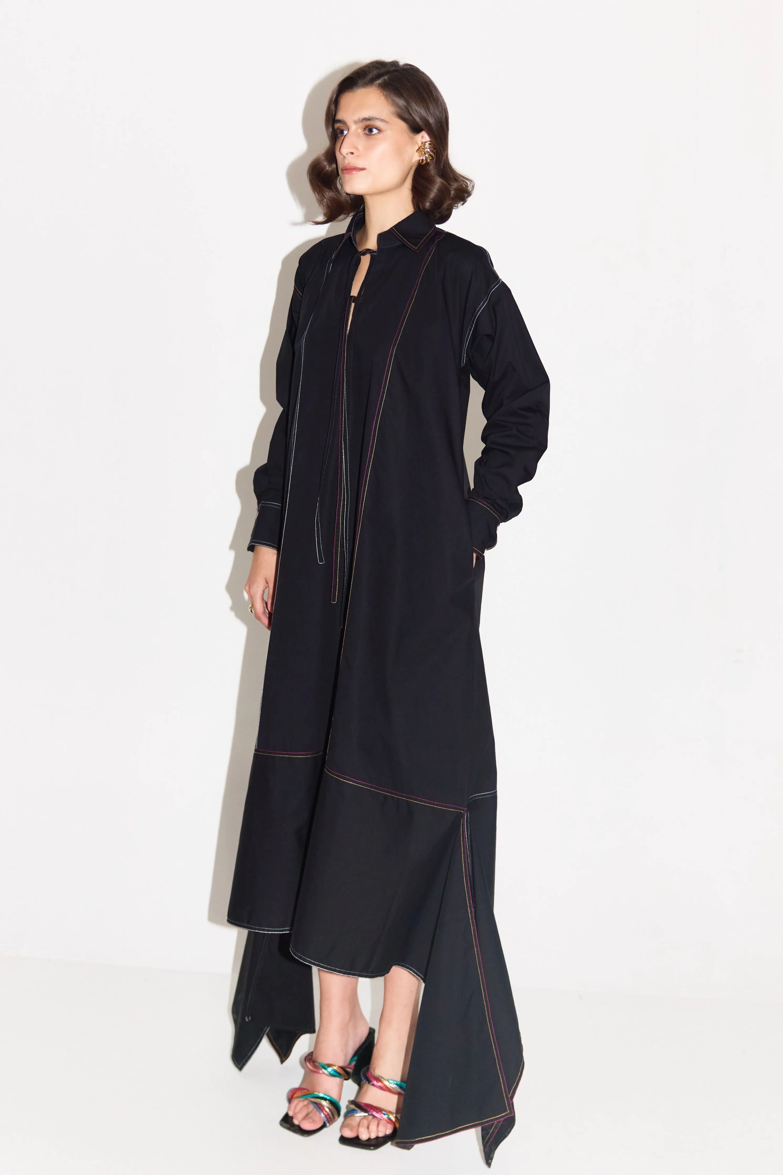 Damien Draped Boxy Dress