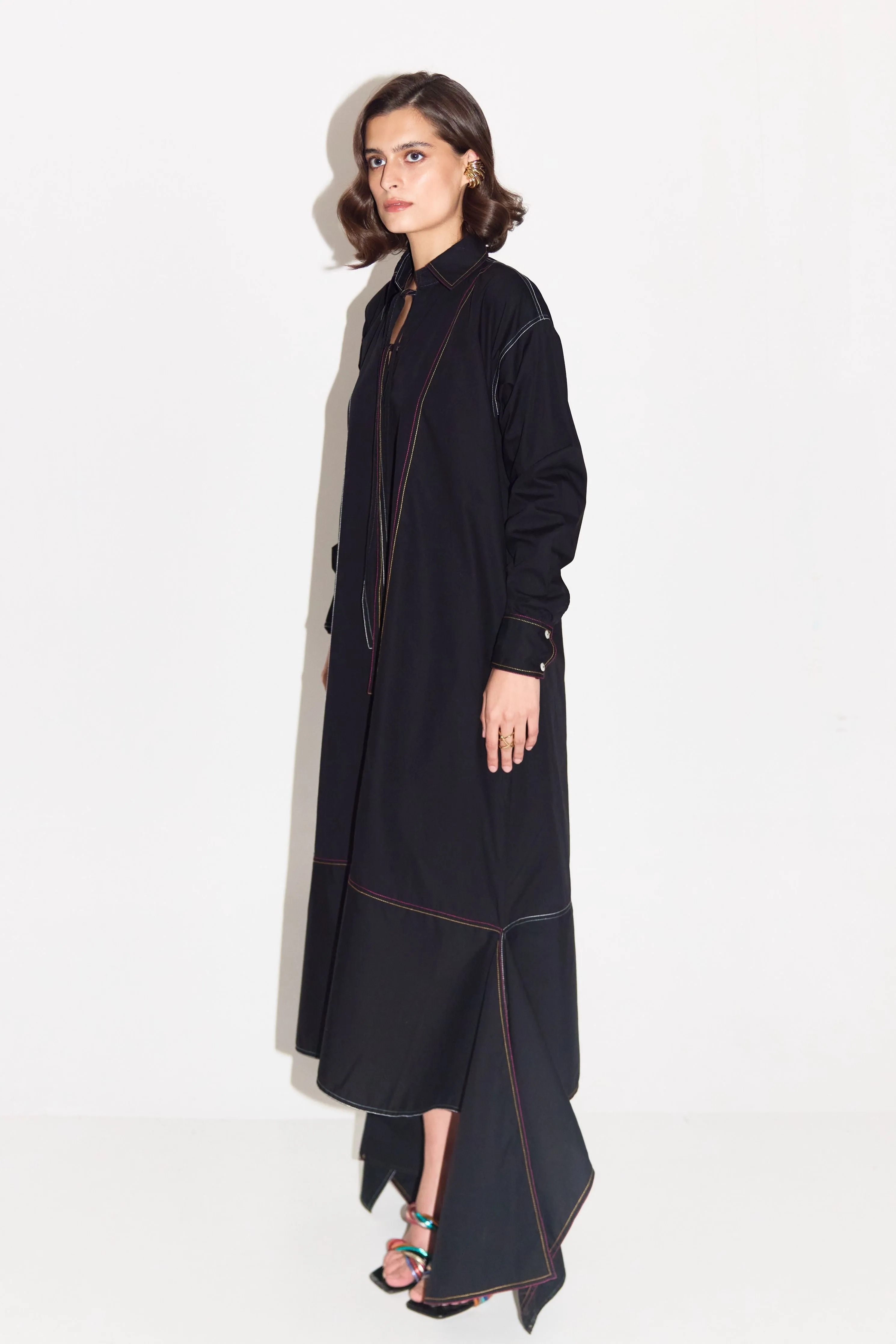 Damien Draped Boxy Dress