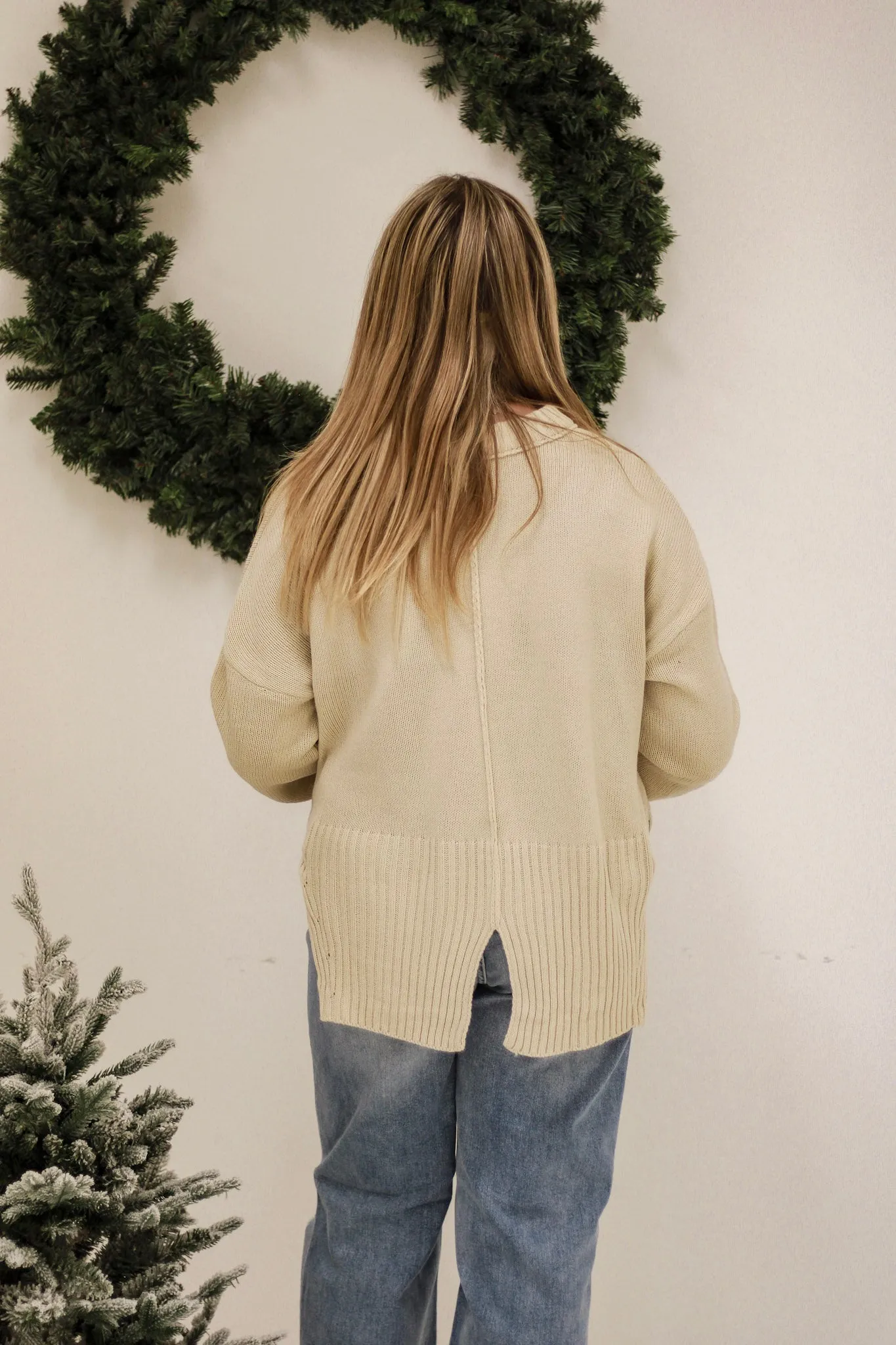 DB Split Decision Sweater in Oatmeal