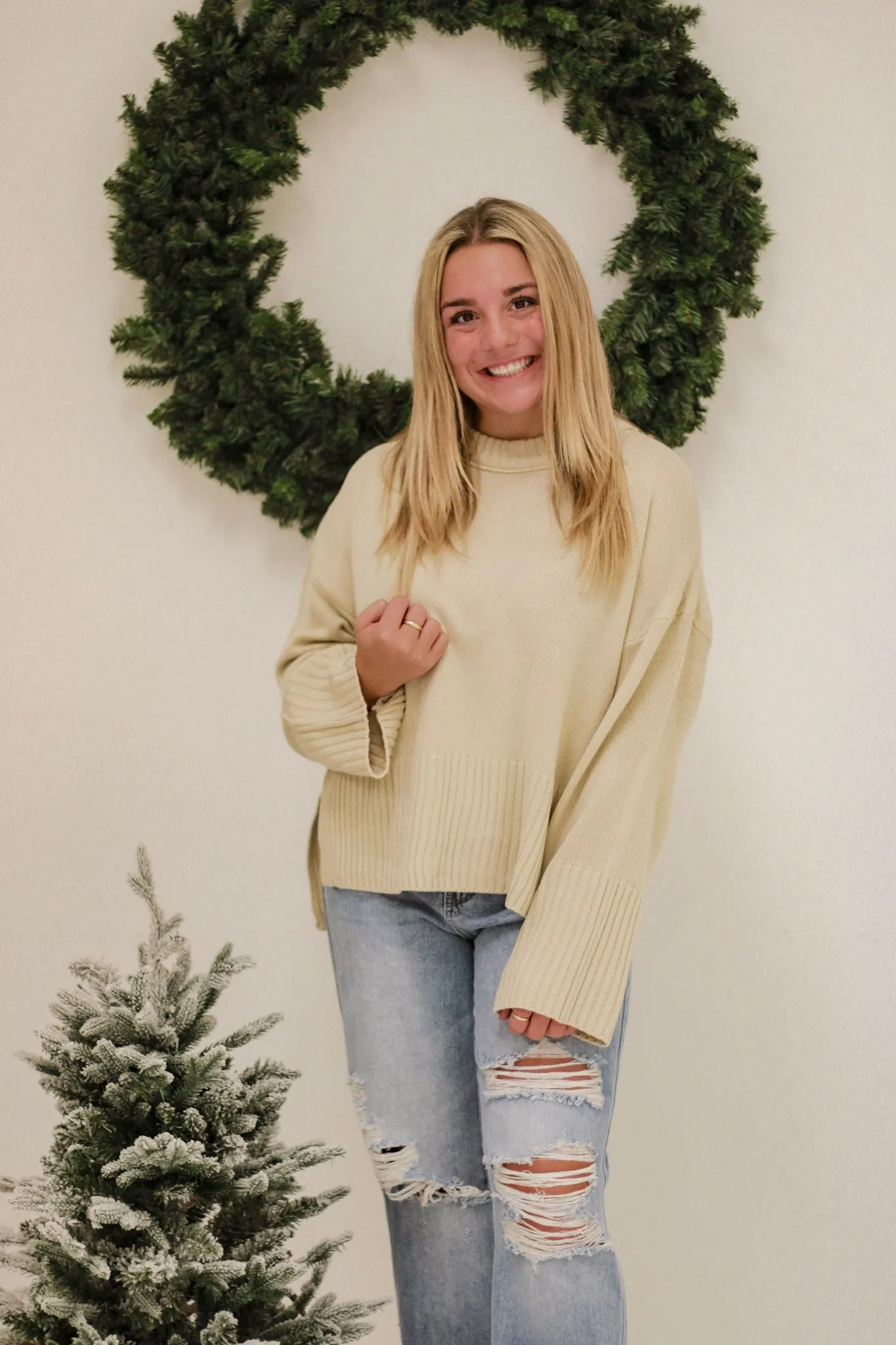 DB Split Decision Sweater in Oatmeal