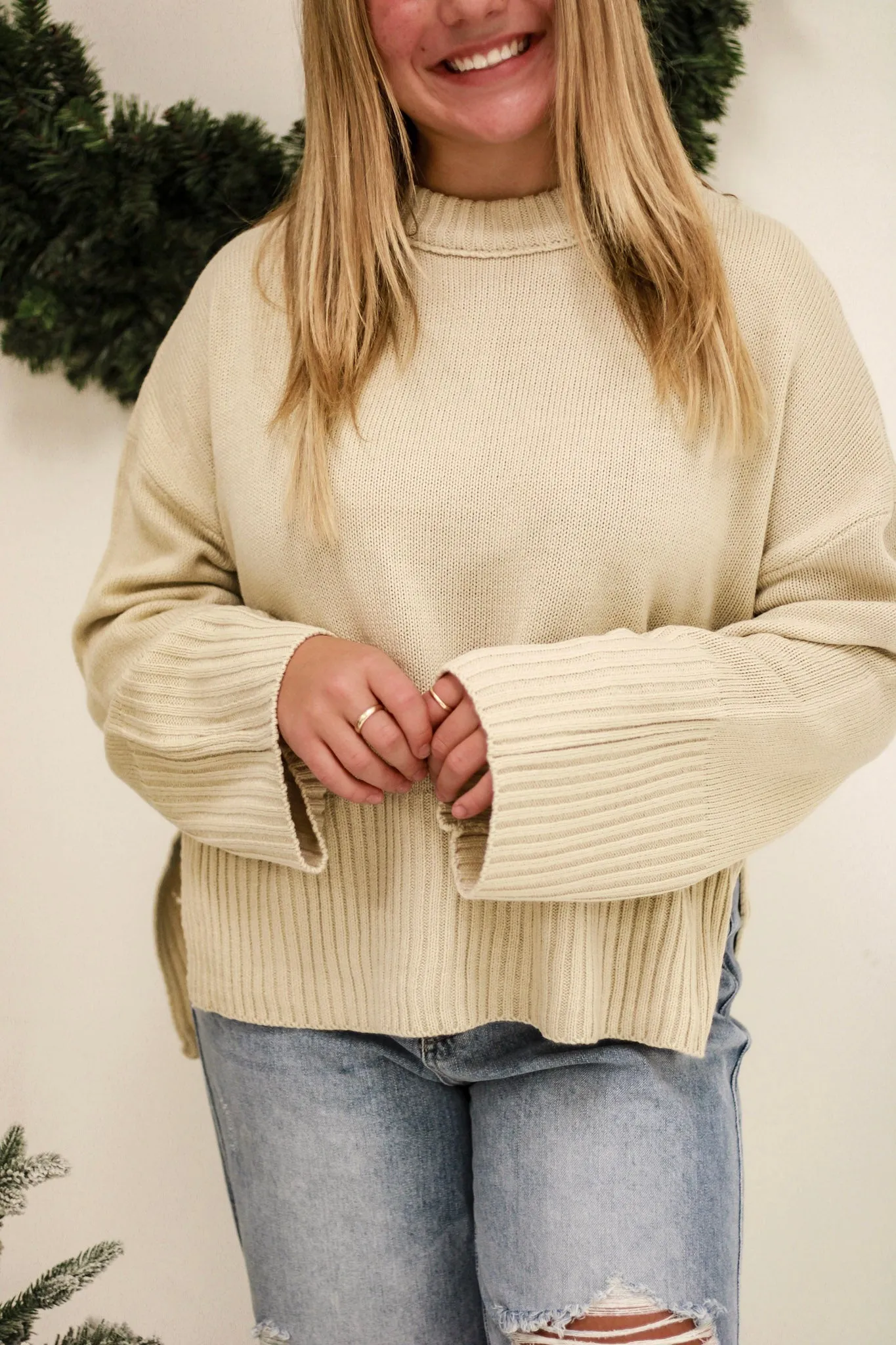DB Split Decision Sweater in Oatmeal