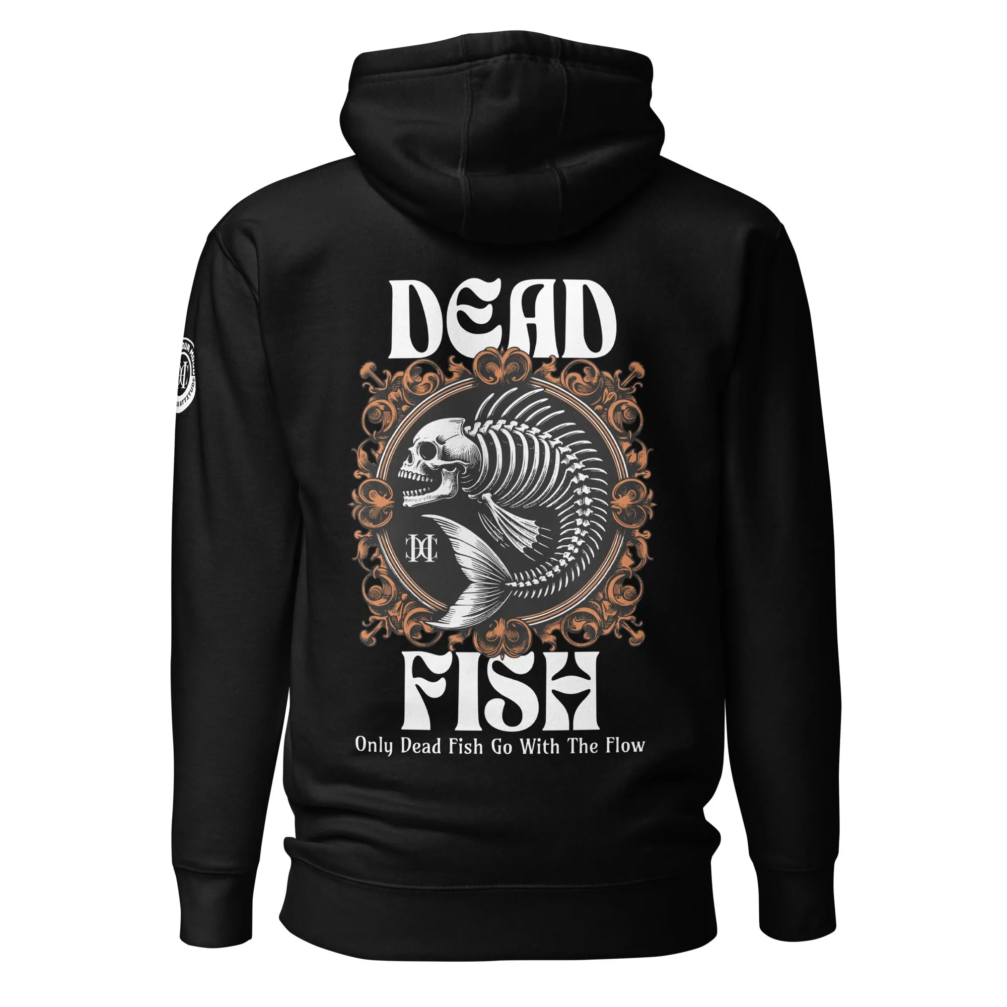 Dead Fish Skull & Fishbones - Premium Unisex Hoodie